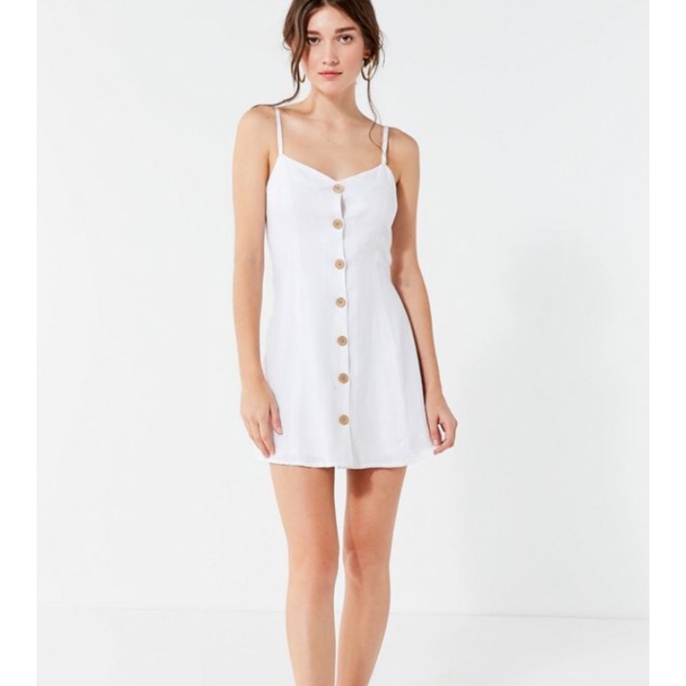 White button down dress